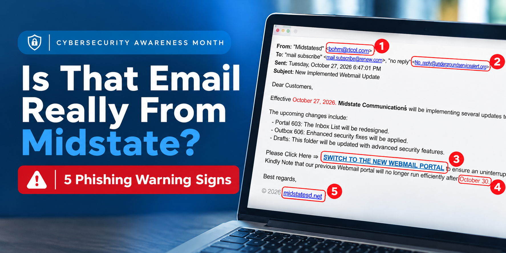 Image for Is That Email Really From Midstate? article